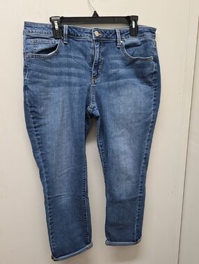 Women's Blue Denim Skinny Ankle Jeans - Comfortable Everyday Fit - Size 16
